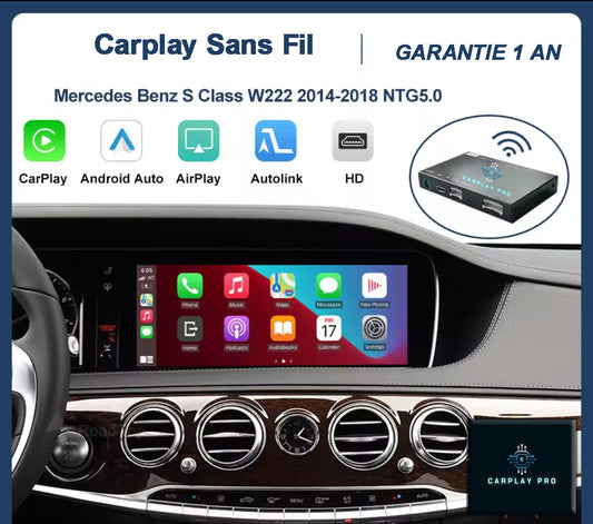 Boitier Sans fil CARPLAY AndroidAuto pour MERCEDES CLASSE S W222 2014 - 2018